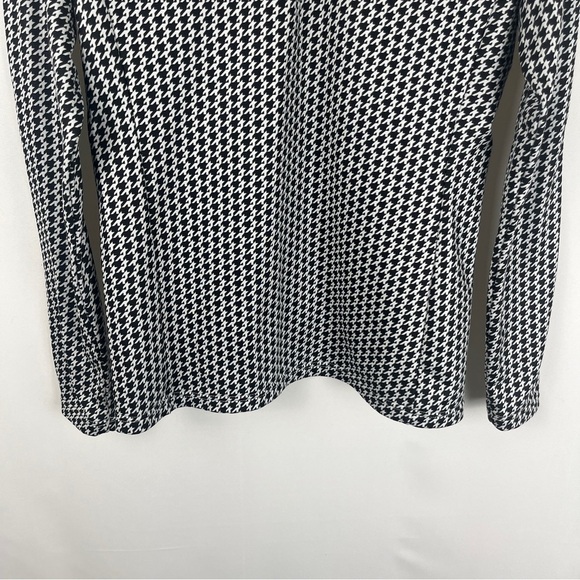 Descente Women's Japanese Luxury Ski 1/4 Zip, Houndstooth Black/White Size 8 - Picture 6 of 9